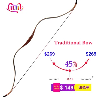 

Clearance !!! 25lbs Archery Recurve Hunting Bow Traditional Laminated longbow Wooden Horsebow