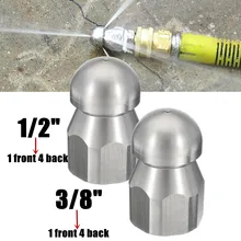 5 Jet 3/8 ''F 1/2 ''F Мойка под давлением сливная канализация чистая труба джеттер роторное сопло нержавеющая сталь чистящие инструменты аксессуары