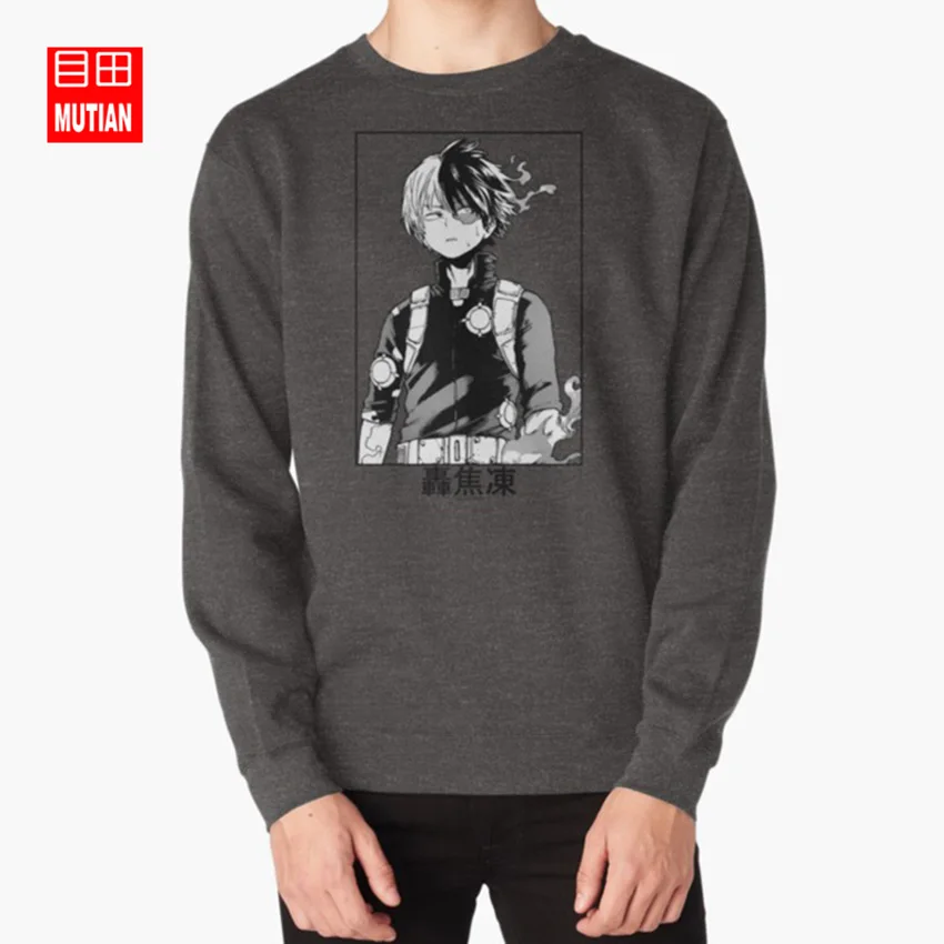 Todoroki Shōto толстовки todoroki shto to shouto shoto bnha boku no hero Academy my - Цвет: darkgrey-sweatshirt