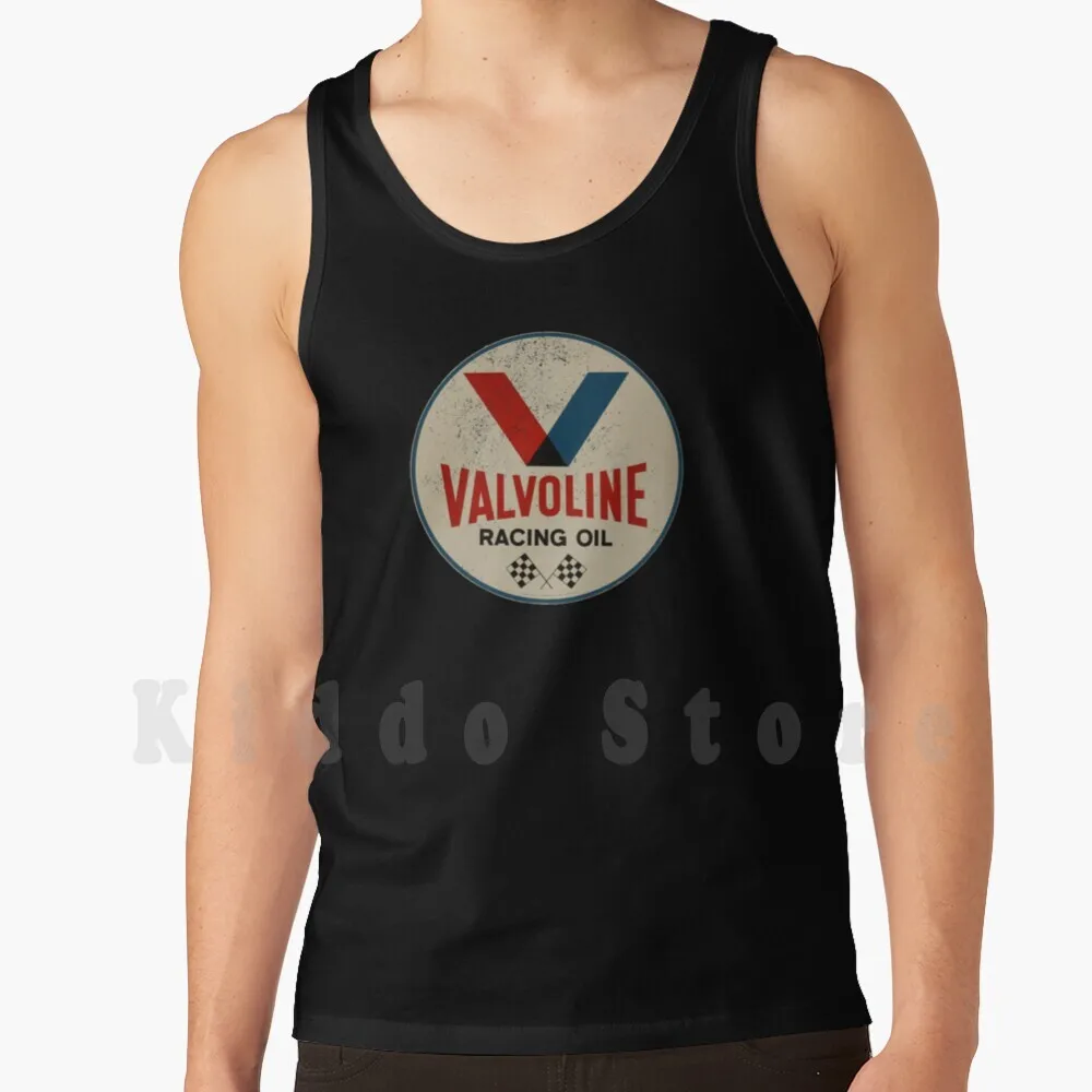 Canottiere Valvoline Racing Sign Canottiera 100% Cotone Valvoline Texaco Castrol Oil Engine Motor Racing Cars Veicoli