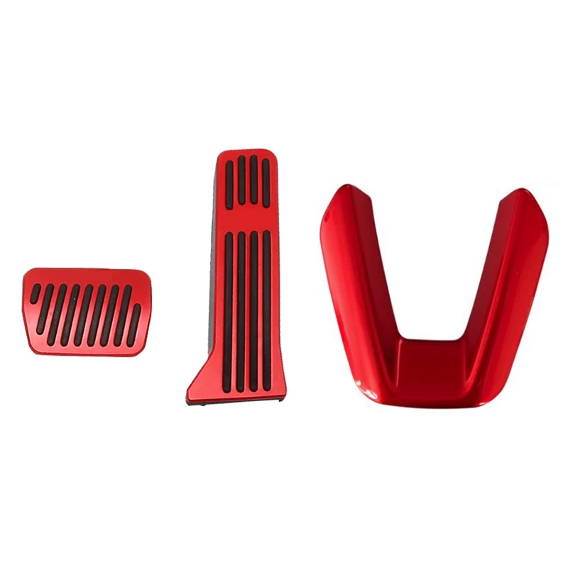 

1 шт. Чехлы рулевого колеса автомобиля отделка Стикеры & 1 набор из алюминиевого сплава без сверления педаль акселератора чехлы