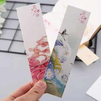

30pcs Creative Chinese Style Paper Bookmarks Painting Cards Retro Beautiful Boxed Bookmark Commemorative Gifts XXUC