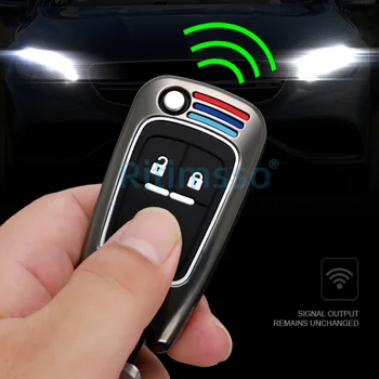 Custodia in lega di zinco per auto custodia per telecomando portachiavi per Chevrolet Cruze Malibu Camaro Impala Equinox Trax GMC Buick Chevy - Custodia in lega di zinco per auto custodia per telecomando portachiavi per Chevrolet Cruze Malibu