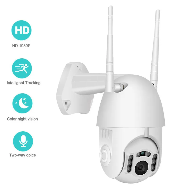

1080P 2MP PTZ Wifi IP Camera Outdoor 4X Digital Zoom Conversational Security CCTV Camera AI Human Detect Wireless Camera