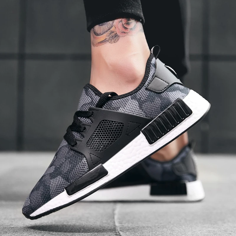 Men Casual Shoes Sneakers Breathable Lace Up Mens Mesh Male Flats Camouflage Big Size 48 Tenis Sapato Masculino Adulto Zapatos