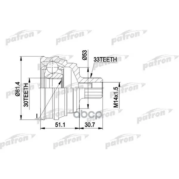 Шрус Наружн К-Кт Audi 80 Patron Pcv1066 PATRON арт. PCV1066