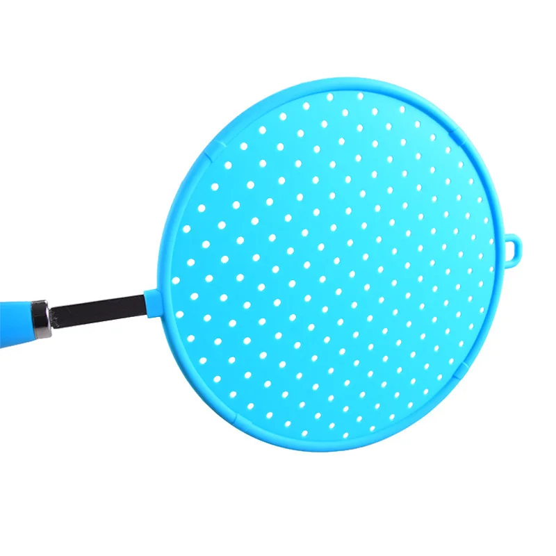 Tenrry Silicone Colorful Splatter Screen Grease Oil Guard Shield Fry Protectors with Non-Slip Handle