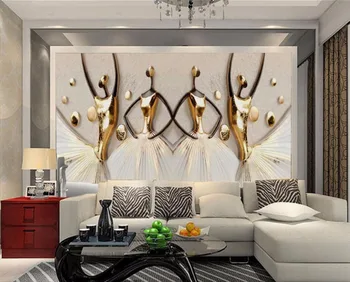 

CJSIR Custom Photo Wallpaper 3D Large Wall Painting Wall Sticker Waltz Creative Fashion Relief Backdrop Wall Home Decoration