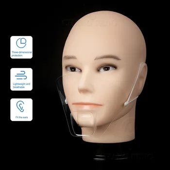 

10pcs Kitchen Hygiene Safety Face Shield Mouth Nose Visor Permanent AntiFog Catering Food Hotel Plastic Restaurant Tools