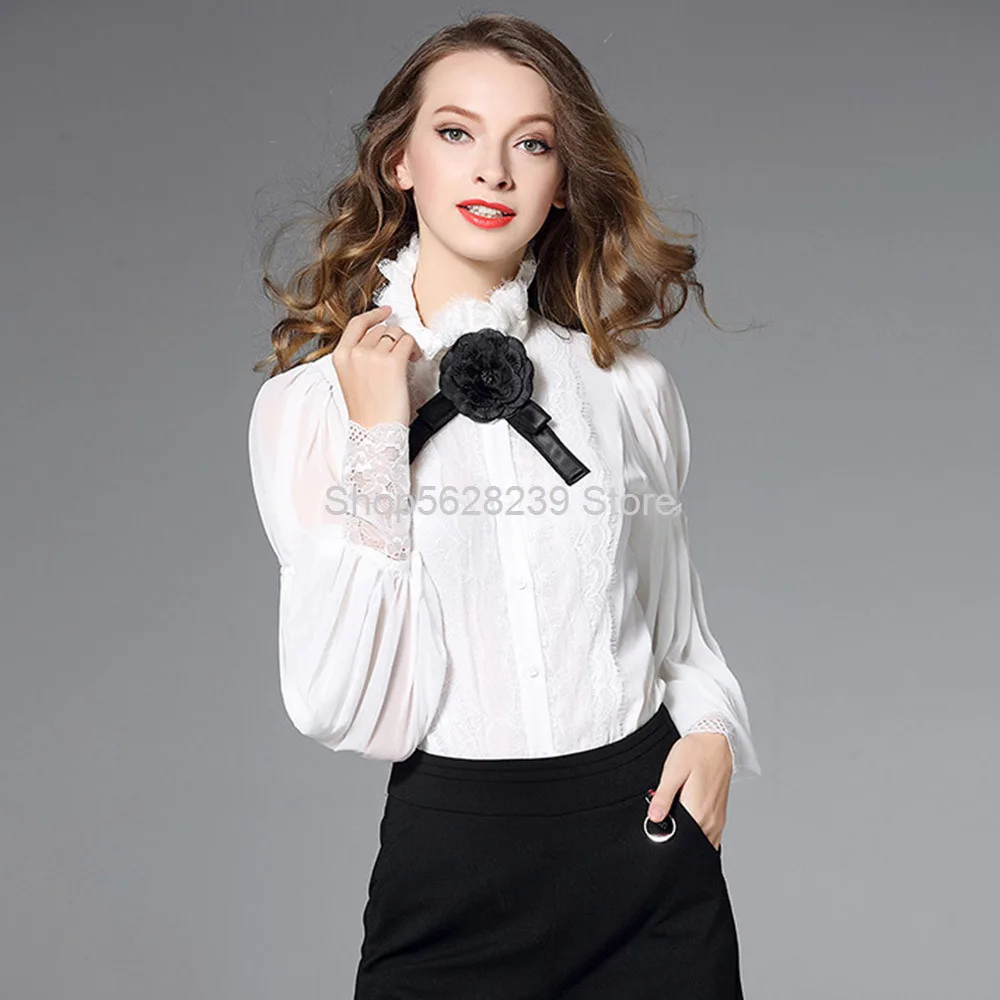

Counter Quality 2020 Pack Lantern Sleeve Splicing Temperament Elegant Xiu Field Court Wind Pants Bottom Siamese Shirt