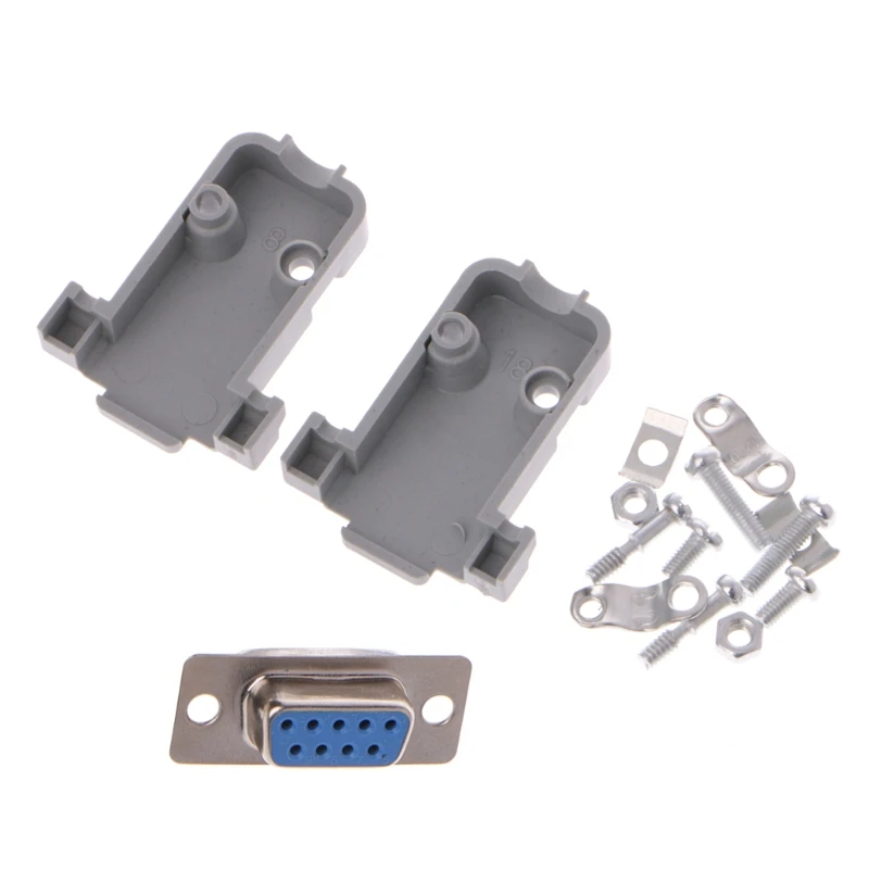 5pcs/lot DB-9 DB9 RS232 Male Female Connector with socket D-Sub 9 pin PCB Connector