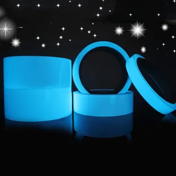 

Blue Luminous Tape Fluorescent Self-adhesive Sticker Party Stage Decoration Noctilucent Glowing Warning Safety Tape Dropshipping