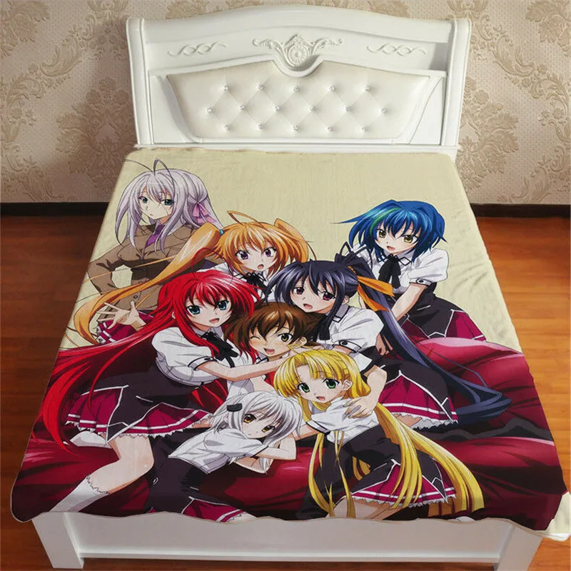NEW Anime High School dxd Rias Gremory Ketchum Warm Sofa Bed Blanket 160x200CM 