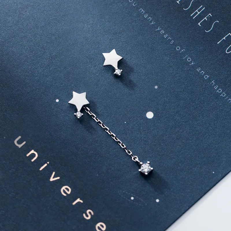 Women Earrings Asymmetrical Silver | 925 Sterling Silver