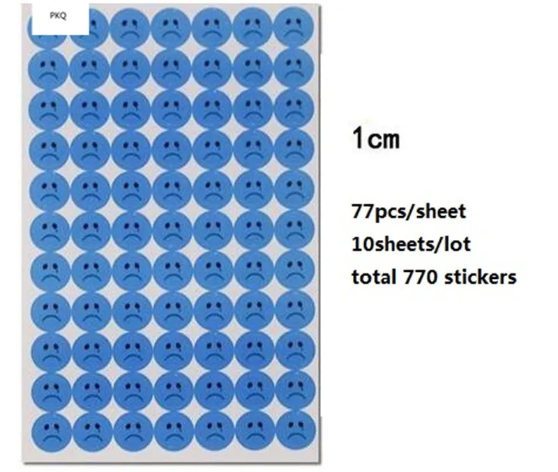 10 Sheets-Blue-1cm Стикеры для плача, наклейки для плача, детские цветные плачущие наклейки для лица, Студенческая сцена, популярные наклейки для лица - Цвет: 10 Sheets-Blue-1cm