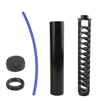 

1/2-28 Aluminum Fuel Trap Solvent Filter 10Inch Single Core Car Fuel Filter for NAPA 4003 WIX 24003 Black