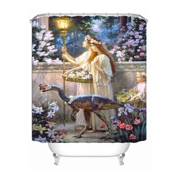 Shower Curtain Пользовательские зло девушка череп душ Шторы Mildewproof Водонепроницаемый полиэстер различные размеры#180417-03-164 - Цвет: Shower Curtain