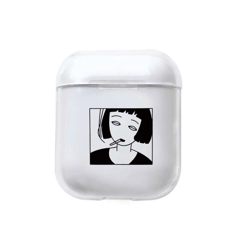 Style 14 Милый прозрачный жесткий чехол для Apple Airpods 2, чехол, модные аксессуары для наушников, защитный чехол airpod для air pods, чехол - Цвет: Style 14