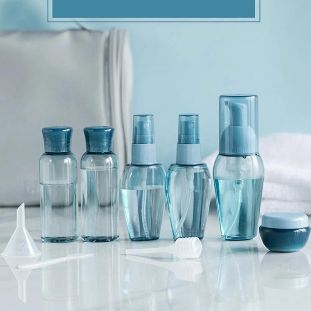 

Fine Mist Spray Bottles Press Type Cosmetic Spray Bottle Set Empty Clear Refillable Travel Containers