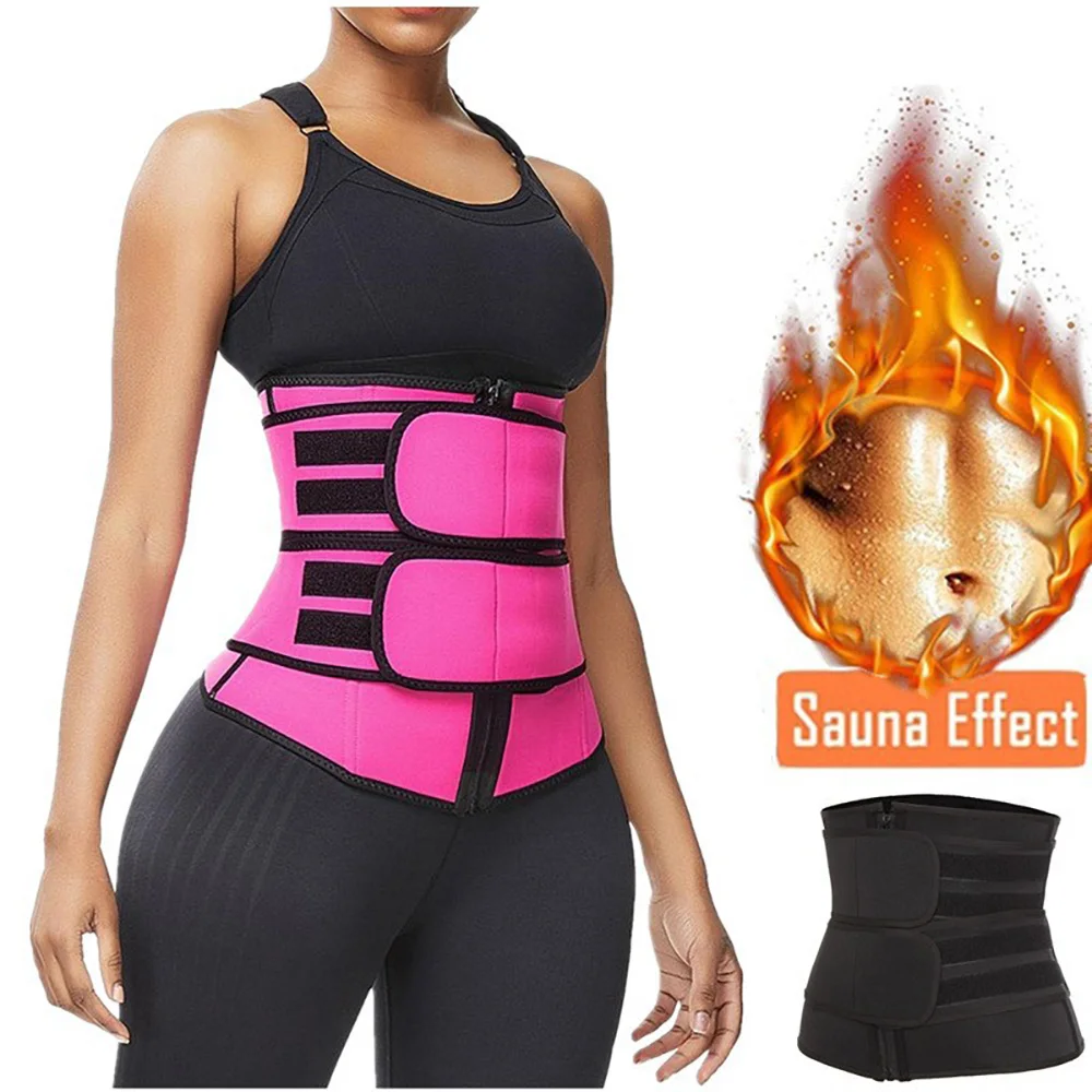 

S-XXXL Plus Size Waist Trainer Belt Women High Waist Sweat Shaper Thigh Trimmers Adjustable Sauna Belt