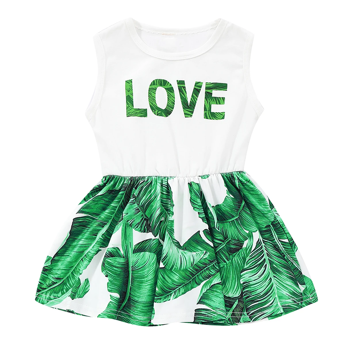 Г. Летняя одежда для маленьких девочек платье с сердечками вечерние платья-пачки принцессы на свадьбу, платья с пальмовыми листьями для детей одежда для малышей, новорожденных