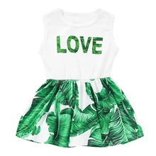 Г. Летняя одежда для маленьких девочек платье с сердечками вечерние платья-пачки принцессы на свадьбу, платья с пальмовыми листьями для детей одежда для малышей, новорожденных