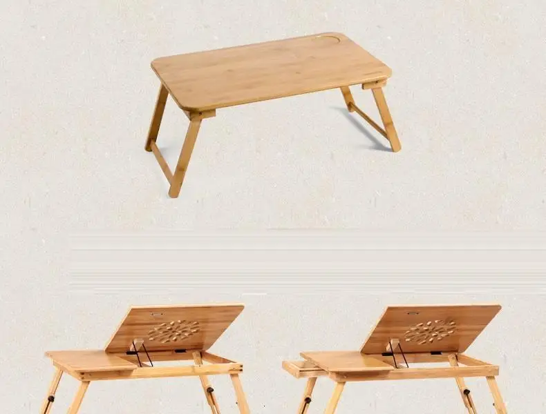 Офисный блокнот Escritorio Mesa, поддержка Ordinateur, портативный планшетный бамбуковый прикроватный стол для ноутбука, компьютерный стол, стол для учебы