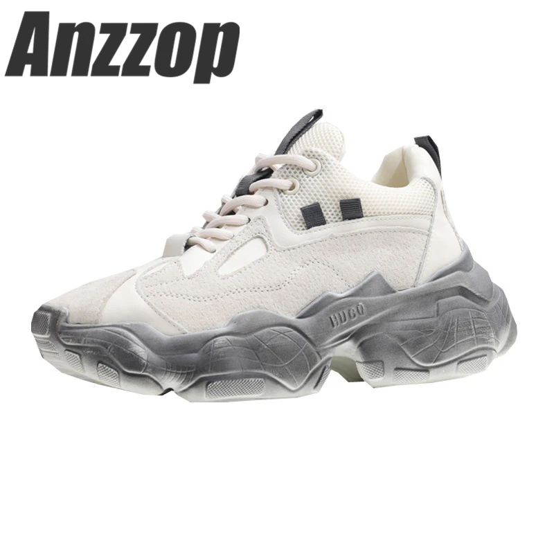 Спортивная обувь в старом стиле Женская Осенняя повседневная на толстой подошве