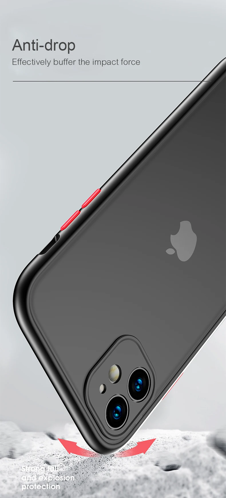 Роскошный противоударный чехол для iPhone 11 Pro Max чехол s с защитой объектива камеры Прозрачный матовый чехол для iPhone 11 чехол