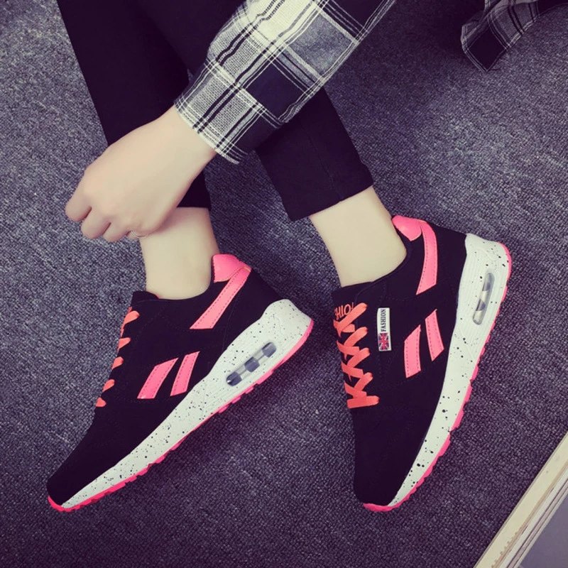 Классические кроссовки для бега Женские дышащие с воздушной подушкой Кожаный