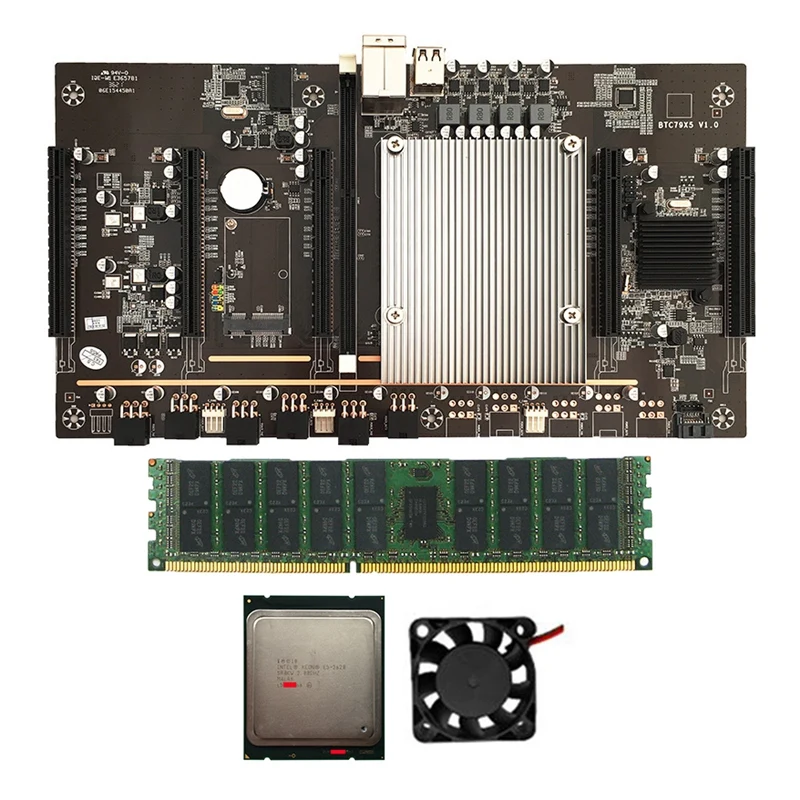 Материнская плата X79 H61 BTC для майнинга LGA 2011 5XPCI-E 60 мм поддержка графической карты