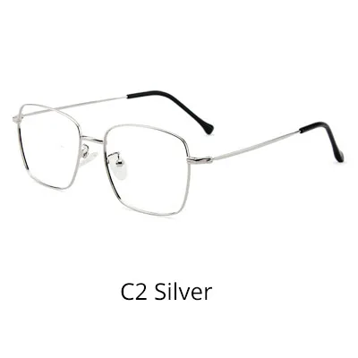 C2 Silver Ralferty, ультра-светильник, титановая оправа для мужских очков, квадратная винтажная оправа для очков, трендовая оправа для очков K1030 - Цвет оправы: C2 Silver