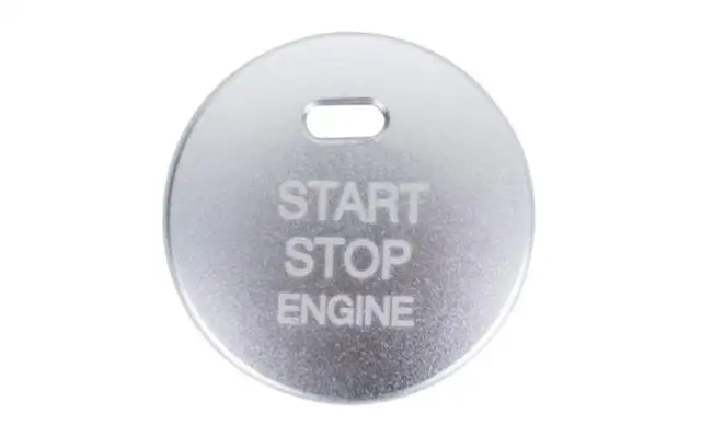 Silver Button Cover 100 шт. автомобильный Стайлинг стикер аксессуары подходят для Mazda Axela CX3 Atenza кнопка запуска двигателя авто кольцо - Название цвета: Silver Button Cover