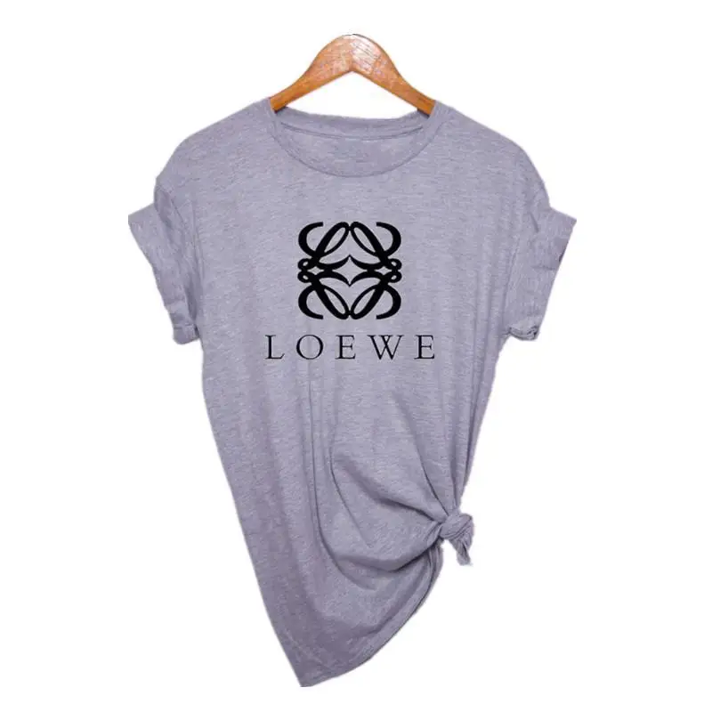 Новинка, Harajuku, LOEWE, брендовые, с принтом, женские футболки, повседневные, летние, короткий рукав, женская футболка, женская одежда