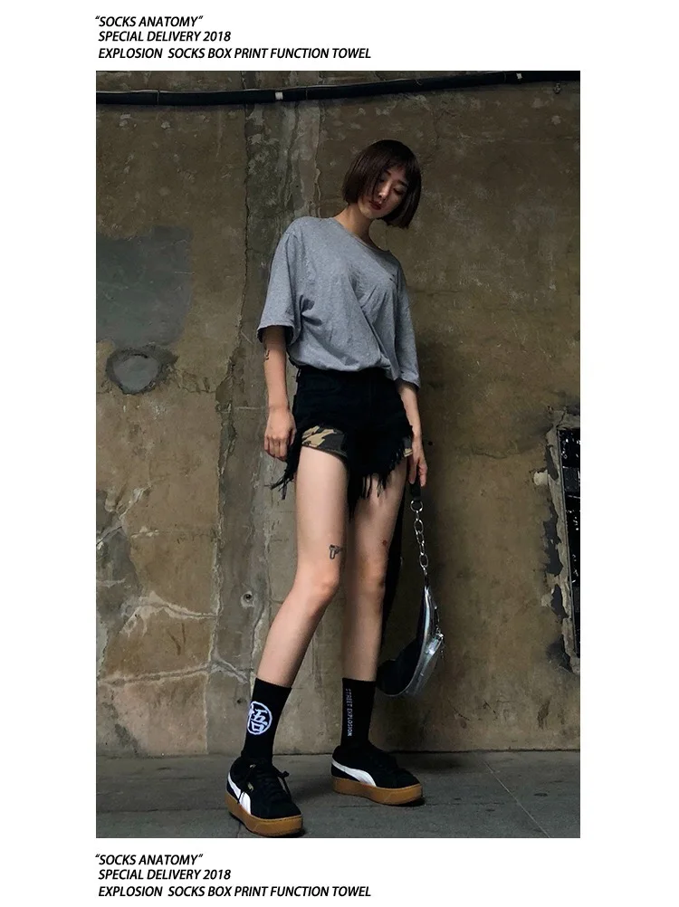 Long summer socks men and European street hip hop wild women socks ins skateboard socks unisex Harajuku socks
