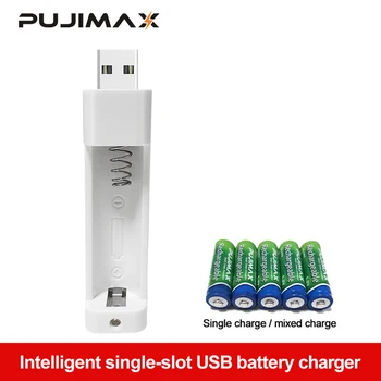 

PUJIMAX USB output 1 slot universal rechargeable battery LED light charging tool fast charging adapter AA/AAA battery charger