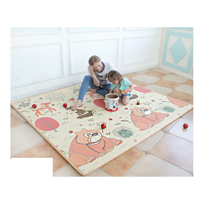 Double-Sided Pattern Baby Crawling Mat Environmental Protection Children Climbing Mat Moisture-Proof Wear Baby PlayMat 200*180cm