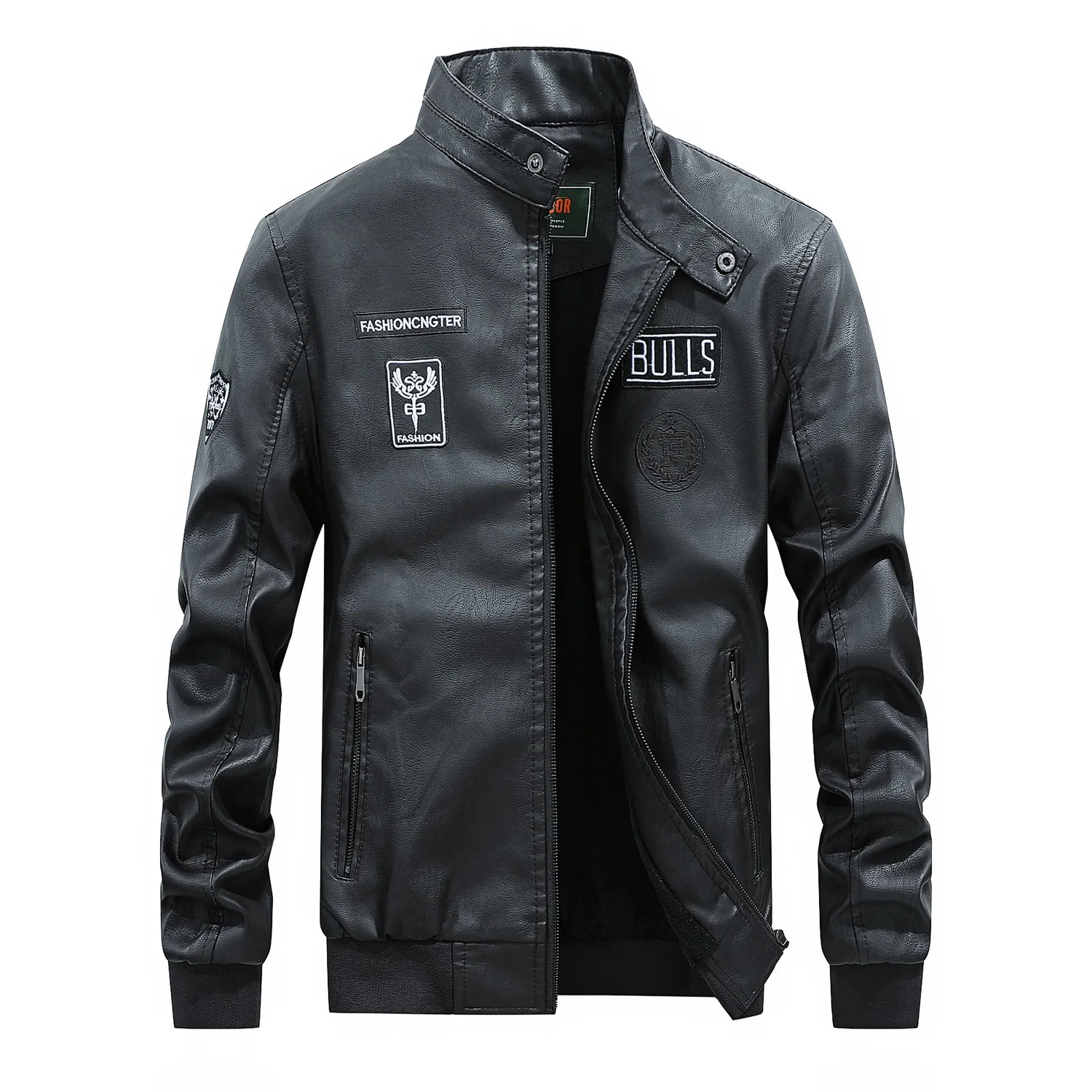 

Season Directly Men's Pu Leather Clouykiouloithing Increase Down Loose Man Jacgreyhtgket Pu Skint