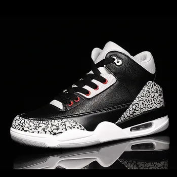 

New Air Cushion Basketball Shoes Men Leather Sneakers Waterproof Outdoor Jordan Sport Shoes Breathable Walking Gym Sneakers Men