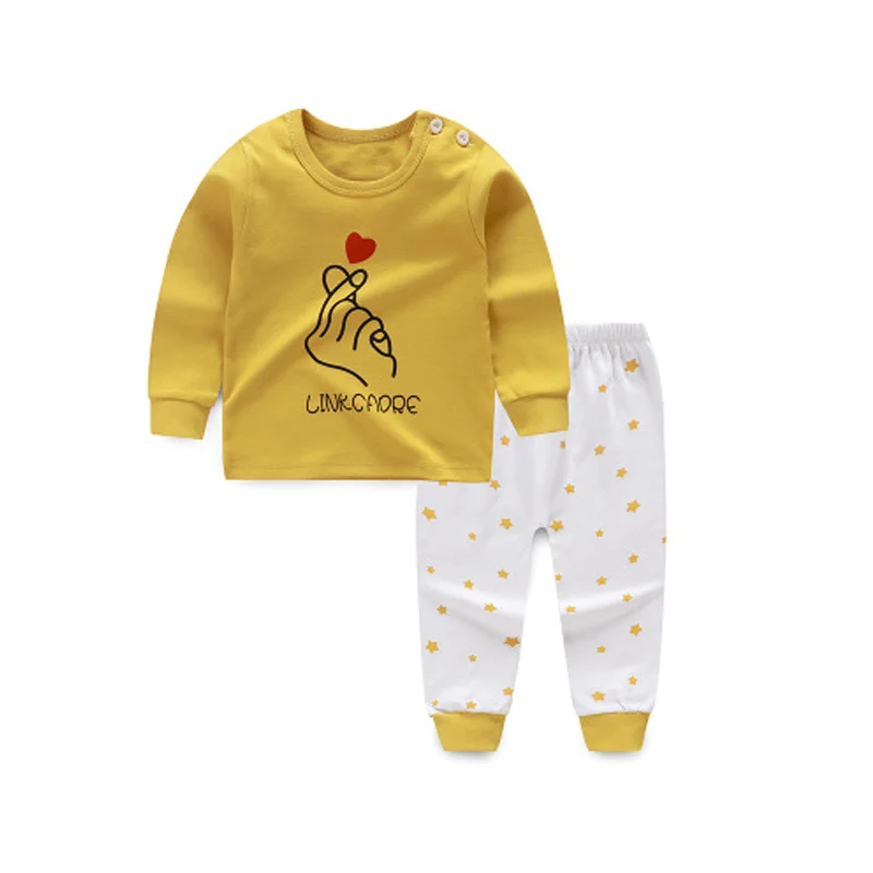 11 19 видов стилей, модная Осенняя Милая Пижама, infantil, хлопковые детские пижамы, комплекты, детская одежда для сна, комплект с рисунком для новорожденных - Цвет: 11