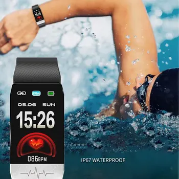 

T1S Smart Bracelet Tempurature Heart Rate Monitor Real-time Sleeping Detectors Fitness Sport Watches