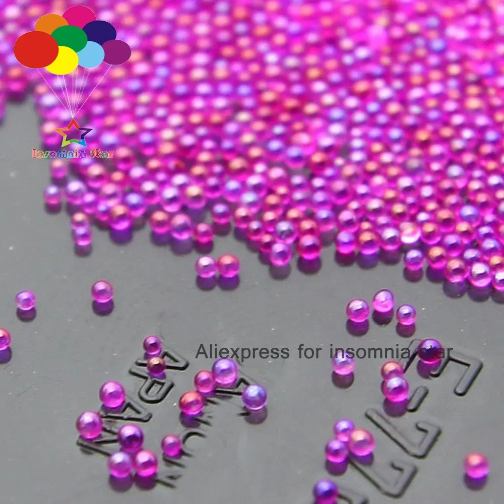New 100000 pcs Glass dark pink Micro Beads small No Hole 0.6-0.8mm Nail Art 