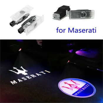 

2pcs For Maserati Quattroporte Ghibli Levante GranTurismo GranCabrio LED Car Door Light Ghost Shadow Projector Logo Welcome Lamp