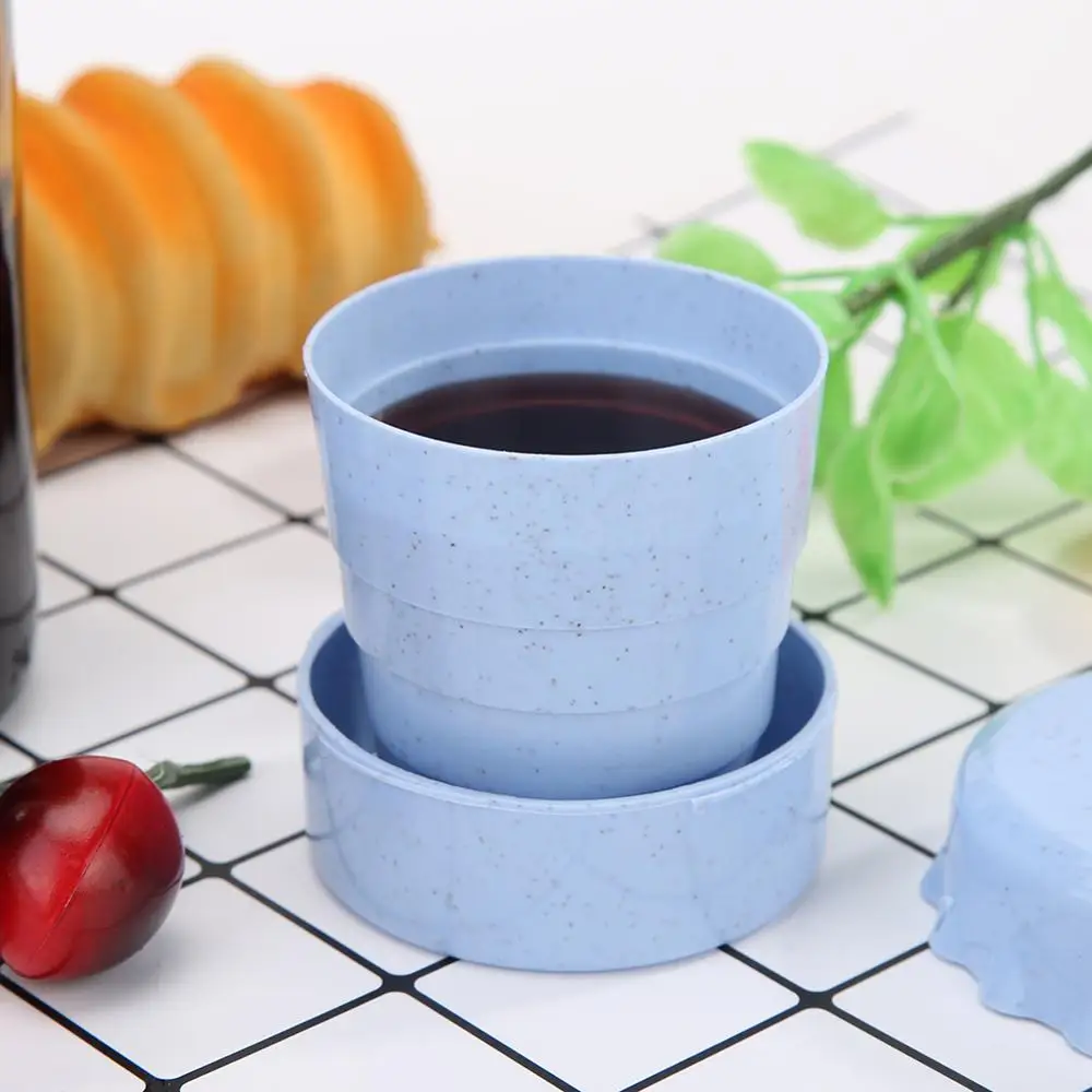 Портативная телескопическая чашка Пшеничная солома для питья складная пластиковая кофейная чайная чашка зубная щетка чашка для путешествий на открытом воздухе