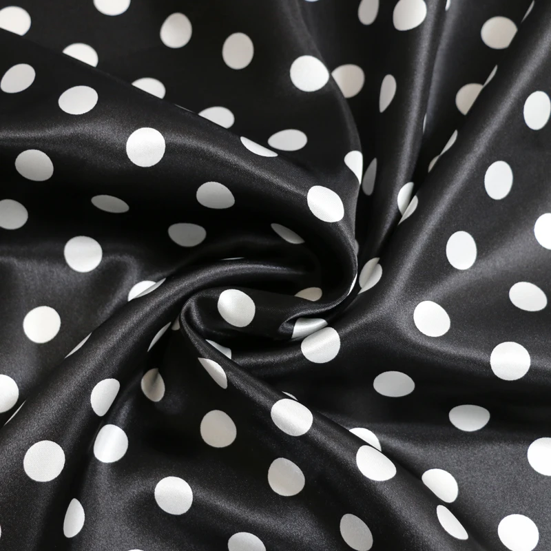 1 Meter x 1,48 Meter gepunkteter Stoff, Satin-Charmeuse, weiches Futter, Schal, DIY-Stoff – Detail 23