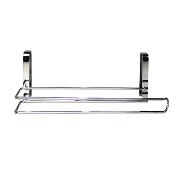 

Space Saving Towel Hanging No Drilling Stainless Steel Kitchen Cabinet Durable Bathroom Door Tissue Holder