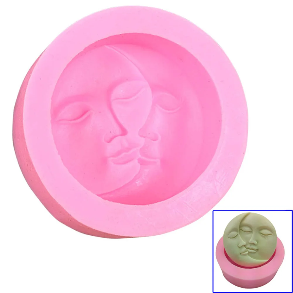 Sun Moon Faces силиконовые формы для мыла Ремесло DIY мыло ручной работы испечь плесень инструмент SNO88