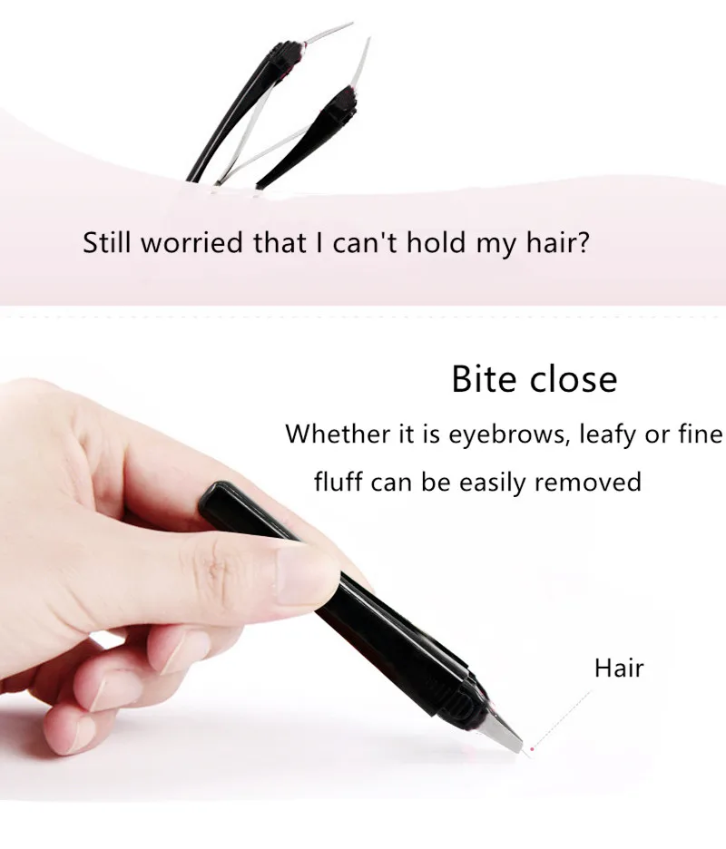 Automatically Non-slip Tweezers Cosmetic Hair Removal Tools With Jaw Cover Automatic Eyebrow Tweezer Retractable Tweezer