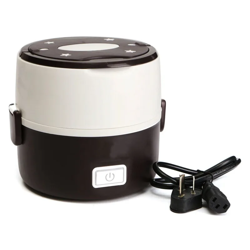 

1.3L Electric Heating Container Mini Rice Cooker Double Insulation Plug Heating Multi-function Cooking Steaming Lunch Box