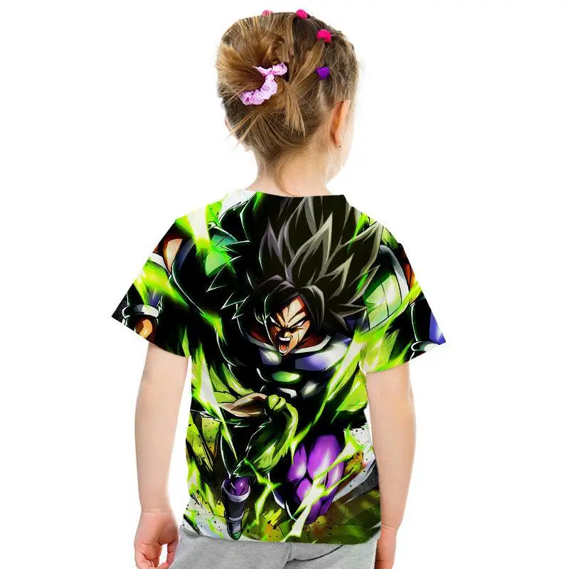 Goku/Vegeta patrn Dragon Ball animacin patrn nios camiseta impresin 3D nios camiseta hombres/nias moda camiseta